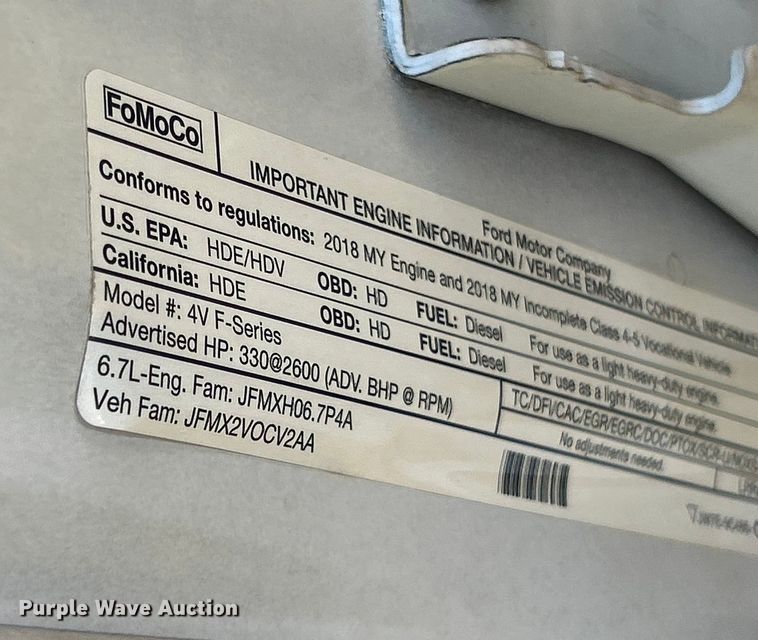 image for item ET6502 2018 Ford F450 Super Duty SuperCab flatbed truck