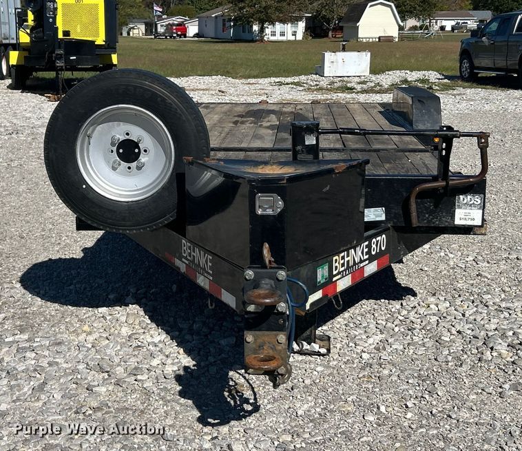 image for item ET6513 2023 Behnke 870 tilt deck equipment trailer