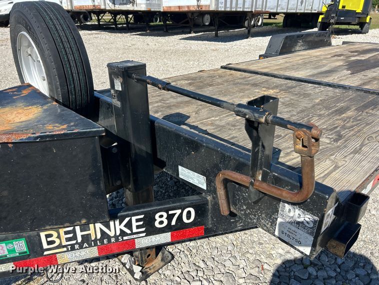 image for item ET6513 2023 Behnke 870 tilt deck equipment trailer