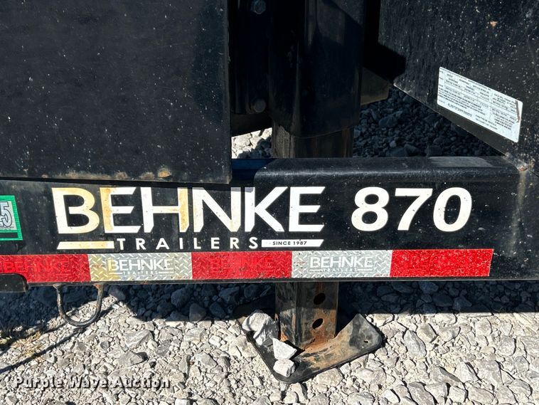 image for item ET6513 2023 Behnke 870 tilt deck equipment trailer