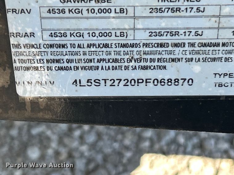 image for item ET6513 2023 Behnke 870 tilt deck equipment trailer