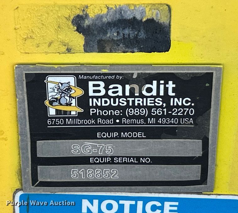 image for item ET6517 2021 Bandit SG-75 stump grinder