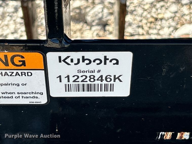 image for item ET6533 Kubota skid steer grapple bucket