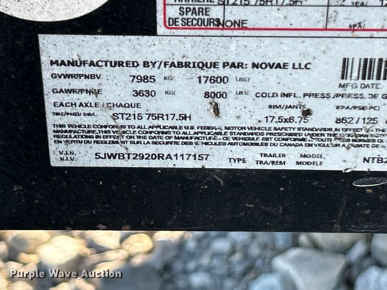 image for item ET6561 2024 Midsota tilt deck equipment trailer