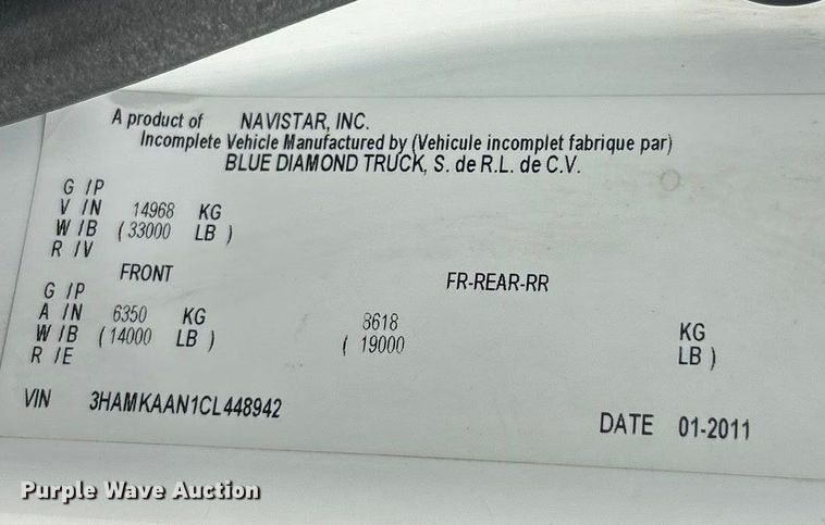 image for item ET6562 2012 International 4400 bucket truck