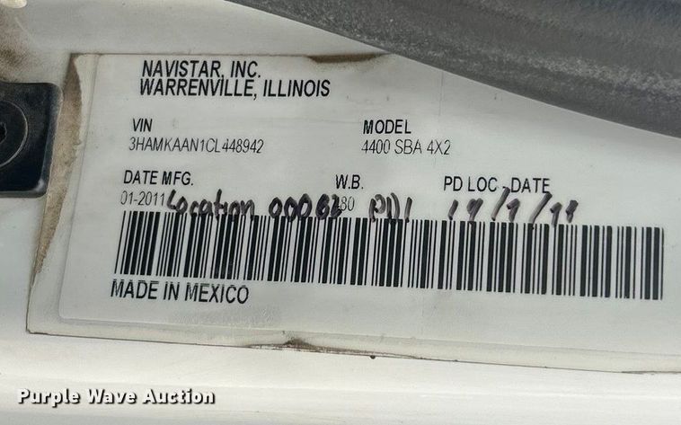 image for item ET6562 2012 International 4400 bucket truck