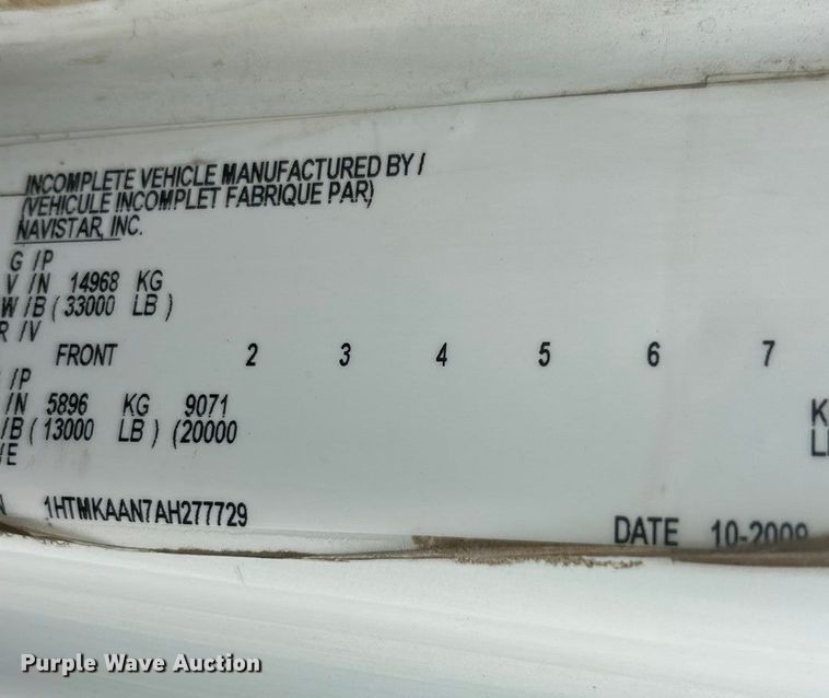 image for item ET6563 2010 International 4400 Ext. Cab digger derrick truck  