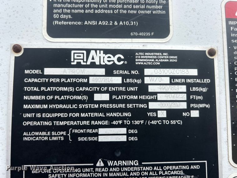 image for item ET6564 2010 International 4300 bucket truck