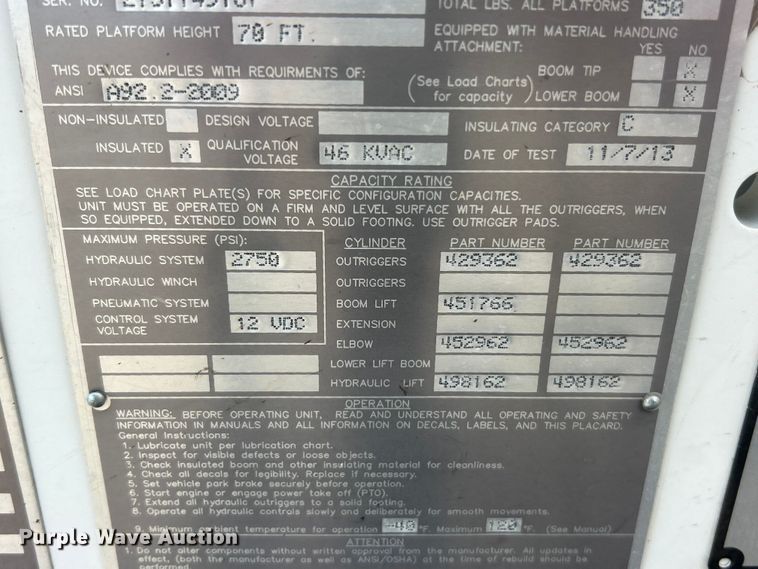 image for item ET6565 2014 International 4400 forestry bucket truck