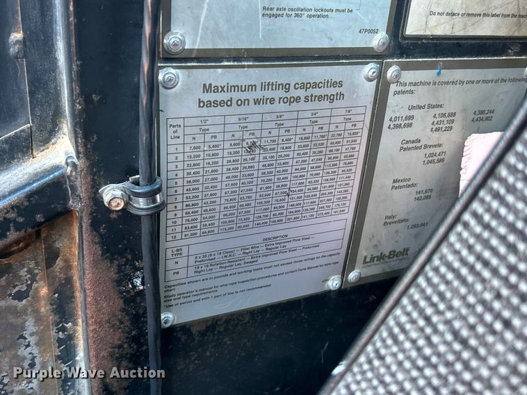 image for item ET6589 1988 Link Belt HSP-8040 crane