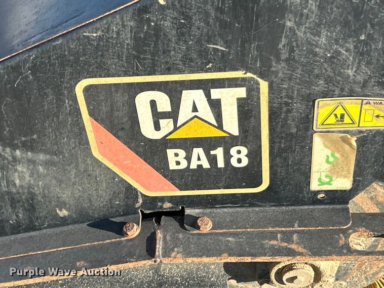 image for item ET6619 Caterpillar BA18 skid steer broom