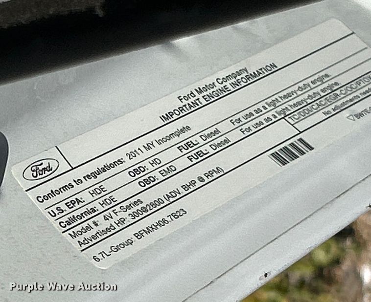 image for item ET6644 2011 Ford F550 Super Duty XL bucket truck