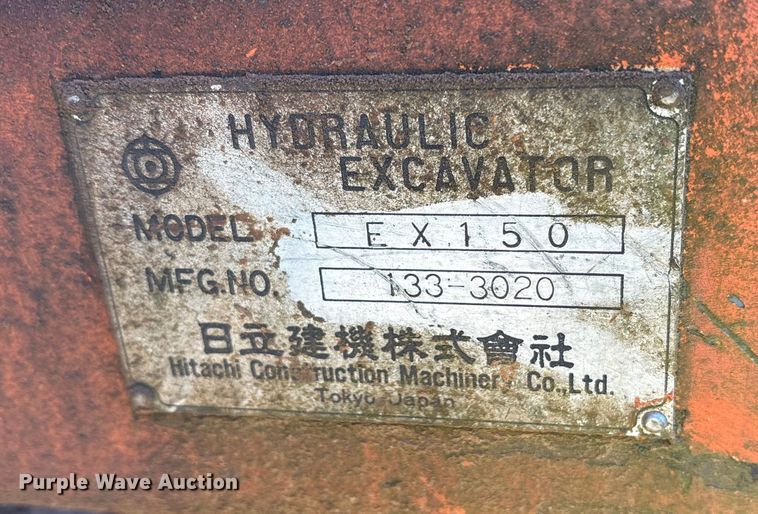 image for item ET7285 1994 Hitachi EX150 excavator