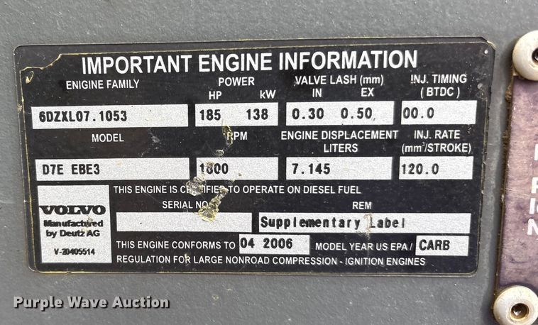 image for item ET7324 2006 Volvo EC240BLC excavator