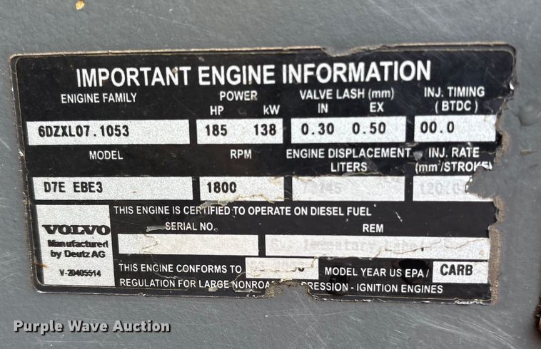image for item ET7325 2006 Volvo EC240BLC excavator