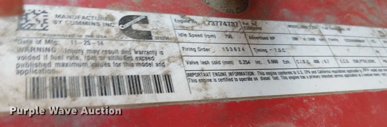 image for item EU2515 2015 International MA025 water truck