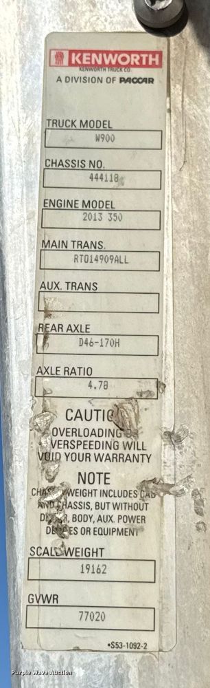 image for item EU5177 2015 Kenworth W900 ready mix truck