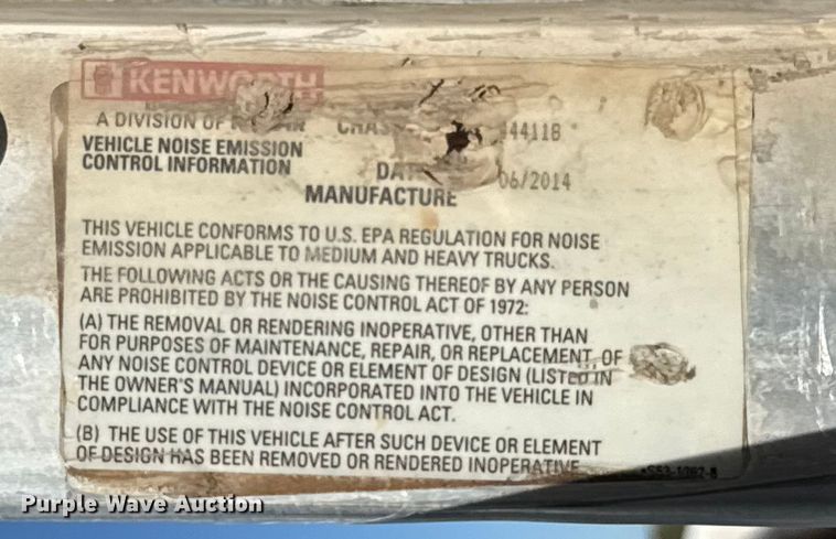 image for item EU5177 2015 Kenworth W900 ready mix truck