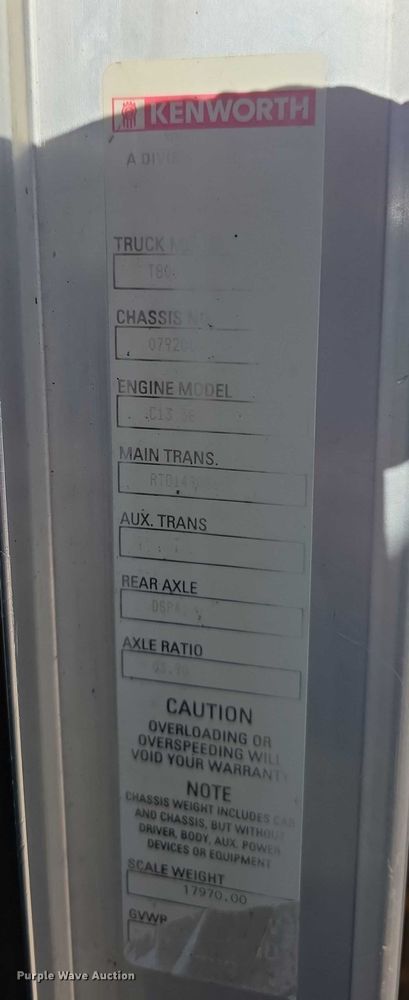 image for item FI0603 2005 Kenworth T800 dump truck