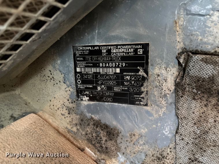 image for item FI1505 2005 Caterpillar 773E haul truck