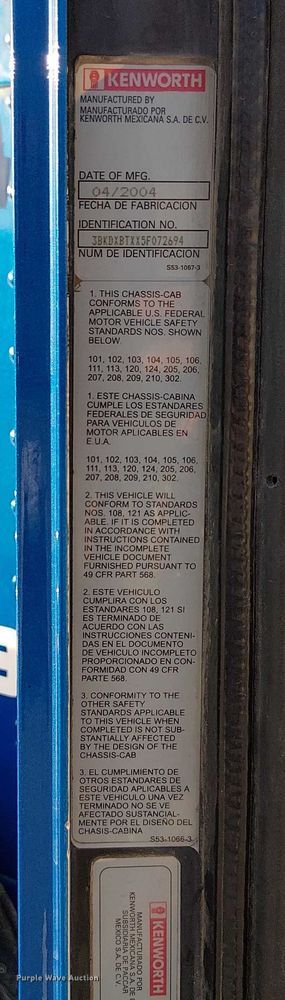 image for item FK0507 2005 Kenworth T800 dump truck