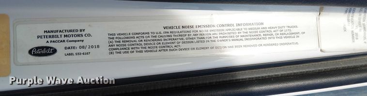 image for item FK0509 2019 Peterbilt 567 dump truck