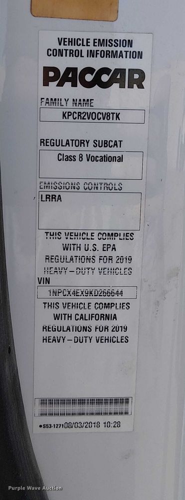 image for item FK0509 2019 Peterbilt 567 dump truck