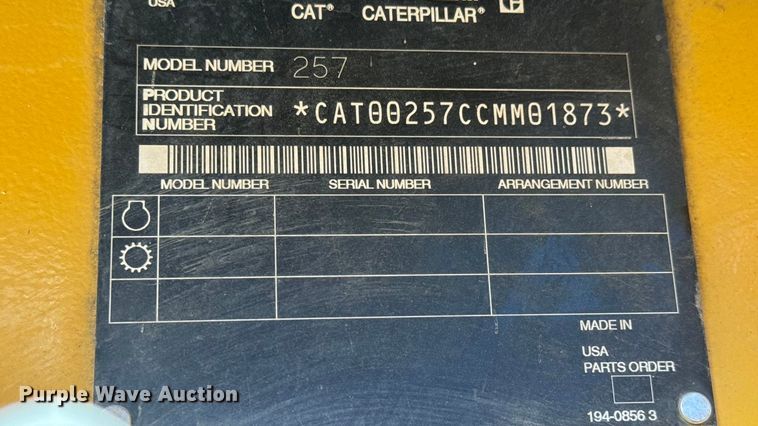 image for item NA9836 2004 Caterpillar 257 tracked skid steer loader