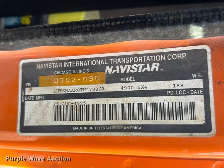 image for item NA9837 1996 International 4900 dump truck