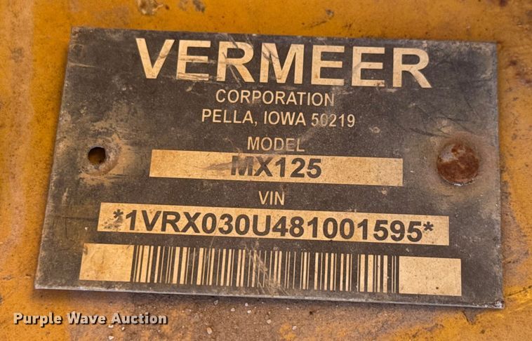 image for item NA9860 Vermeer MX125 fluid mixing system