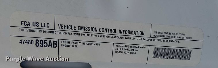 image for item NU9751 2017 RAM 5500 utility / service truck