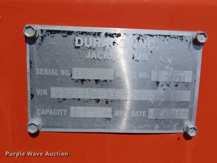 image for item NU9762 2016 Duraco 124DJT pothole patcher