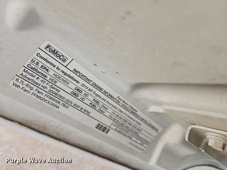 image for item YA1003 2015 Ford F550 Crew Cab flatbed truck