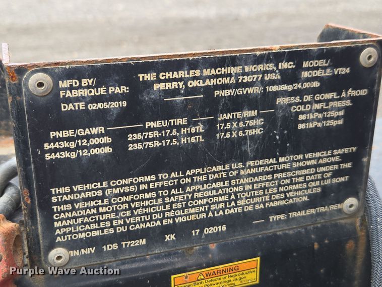 image for item YA1010 2019 Ditch Witch HX50 vacuum excavator