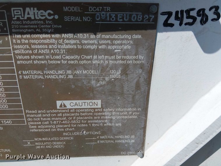 image for item YA1225 2014 Freightliner Business Class M2 digger derrick truck