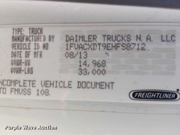 image for item YA1225 2014 Freightliner Business Class M2 digger derrick truck