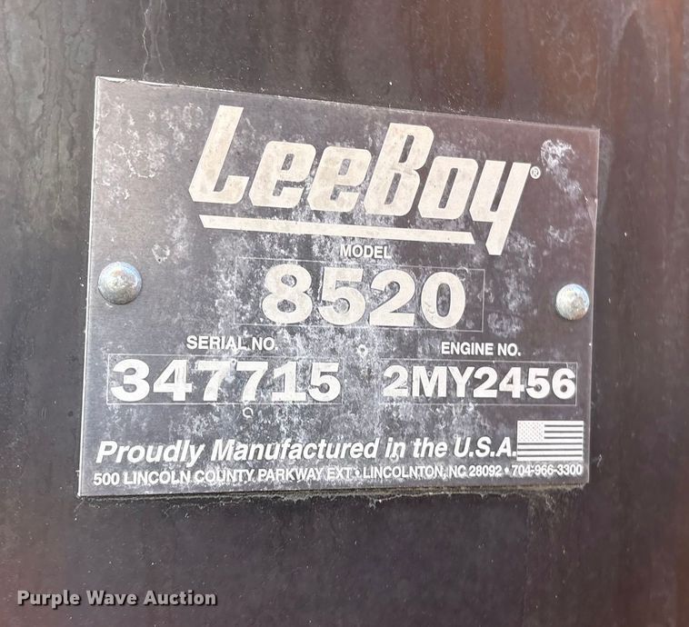 image for item YA1424 2022 LeeBoy 8520B paver