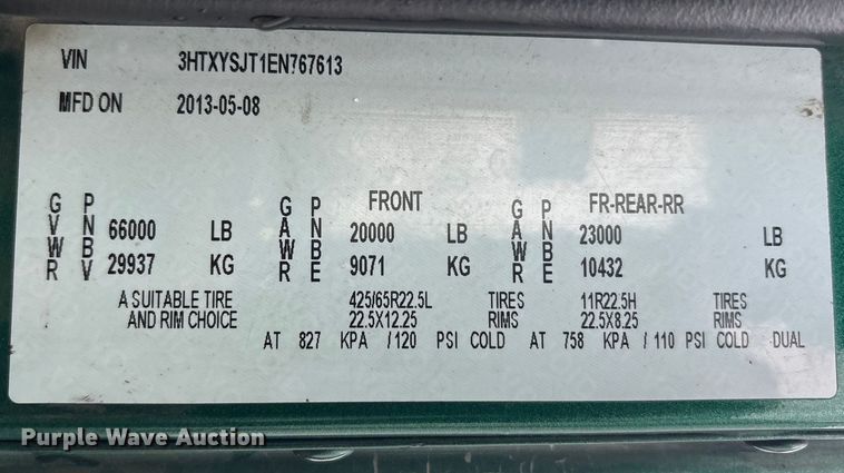 image for item YA1453 2014 International 5900i dump truck