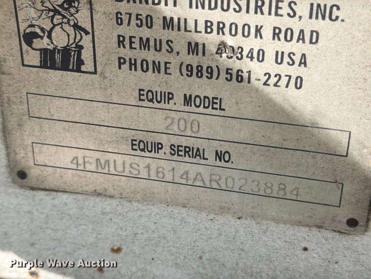 image for item YA1481 2010 Bandit 200 XP wood chipper