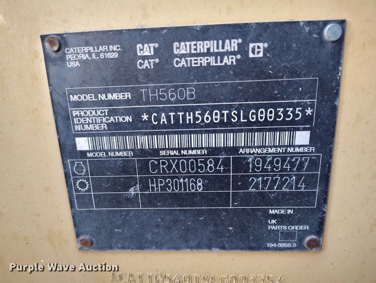 image for item YA1502 2004 Caterpillar TH560B telehandler