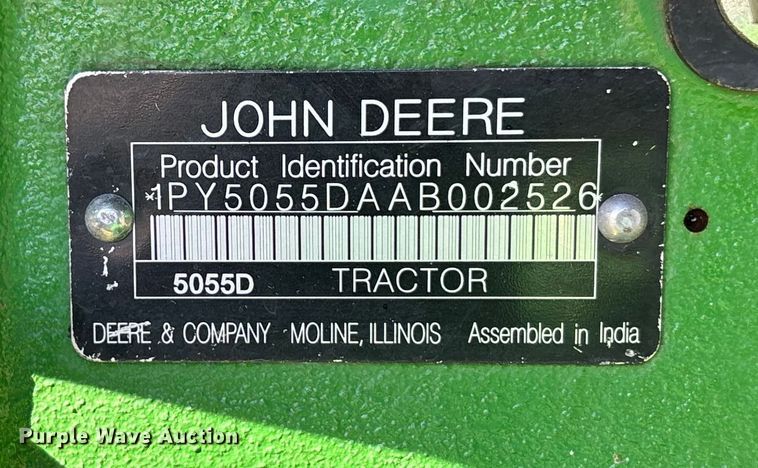 image for item DK0136 2010 John Deere 5055D tractor