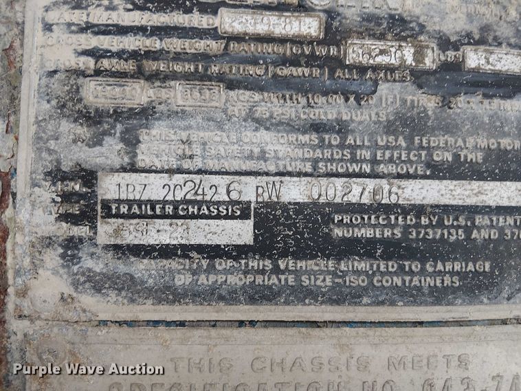 image for item DU3680 1981 Bertolini 8SF-23 fertilizer delivery trailer