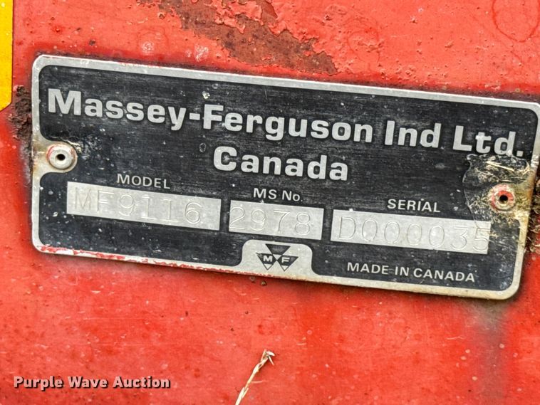 image for item DW6655 Massey Ferguson 9116 rigid head