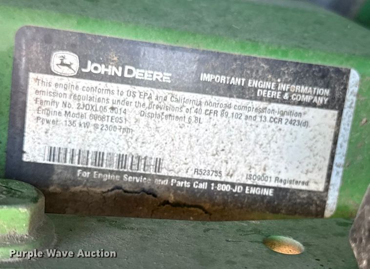 image for item DY8323 2007 John Deere 4995 swather / windrower