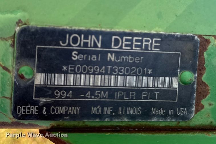 image for item DY8323 2007 John Deere 4995 swather / windrower