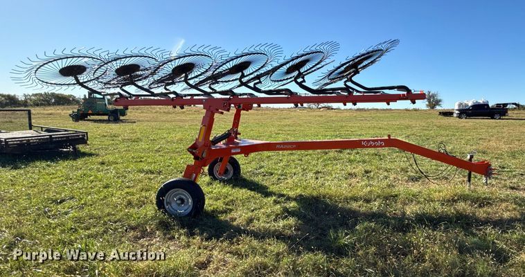 image for item DY8324 2021 Kubota RA212CR hay rake