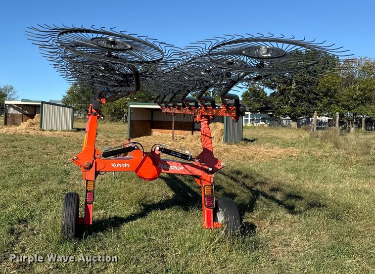 image for item DY8324 2021 Kubota RA212CR hay rake