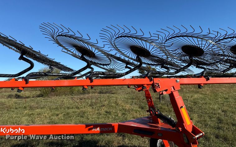 image for item DY8324 2021 Kubota RA212CR hay rake