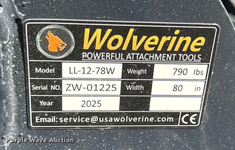 image for item DY8405 2025 Wolverine LL-12-78W skid steer rock bucket