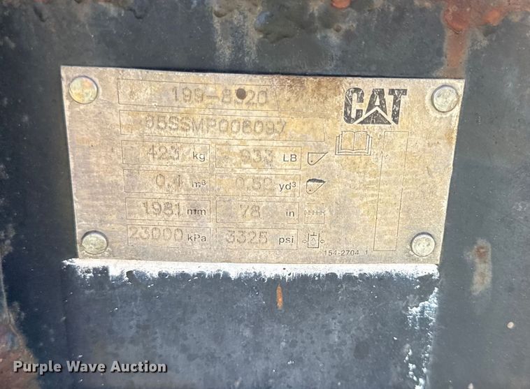 image for item DY8419 Caterpillar 199-8520 skid steer bucket